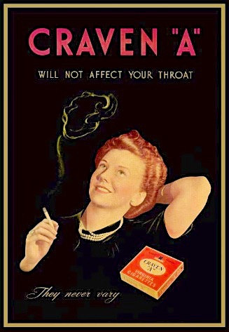 craven a cork tipped cigarettes advertising